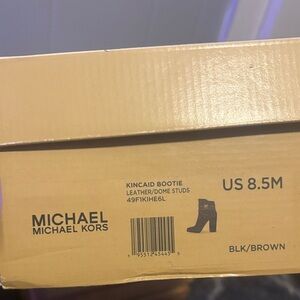 Michael Kors Black and Brown Heeled Boots